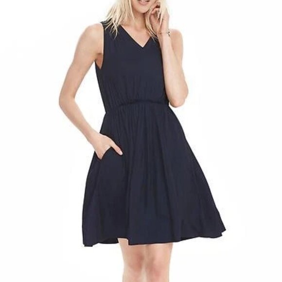 Banana Republic Dresses & Skirts - Banana Republic Goddess Dress Navy Blue